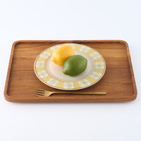 ふくべ窯 花水木 黄 20㎝リムプレート