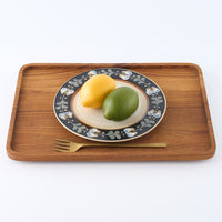 ふくべ窯 椿 20㎝リムプレート