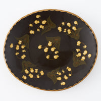 ふくべ窯 飴釉すずらん オーバルプレート