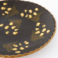 ふくべ窯 飴釉すずらん オーバルプレート