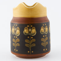 ふくべ窯 飴釉椿 ピッチャー