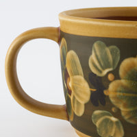 ふくべ窯 飴釉アネモネ スープカップ