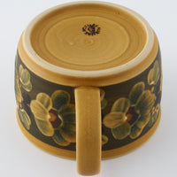 ふくべ窯 飴釉アネモネ スープカップ