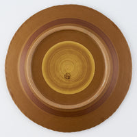 ふくべ窯 飴釉アネモネ 大皿