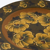 ふくべ窯 飴釉アネモネ 大皿