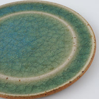 工房橙 作家 鈴木隆 みかん灰釉平皿No.2(小)