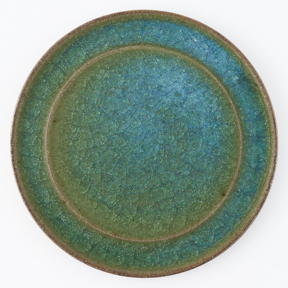 工房橙 作家 鈴木隆 みかん灰釉平皿No.2-D(小) ¥3,300 大人の焼き物