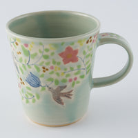 作家 大場紀穂子 鳥のマグカップ