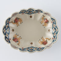 作家 大場紀穂子 ラクダの輪花楕円小鉢