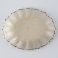 作家 大場紀穂子 ラクダの輪花楕円小鉢