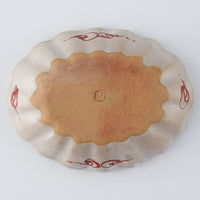 作家 大場紀穂子 龍の輪花楕円小鉢(赤土)