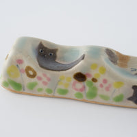 作家 大場紀穂子 ねこのカトラリーレスト