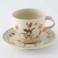 作家 大場紀穂子 ブレーメンの音楽隊 カップ&ソーサー