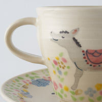 作家 大場紀穂子 ブレーメンの音楽隊 カップ&ソーサー