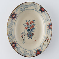 作家 大場紀穂子 江戸猫のリム付楕円皿