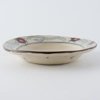 作家 大場紀穂子 江戸猫のリム付楕円皿