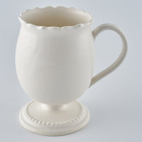 暮縞 フルールシリーズ フルール脚付きマグカップ 白