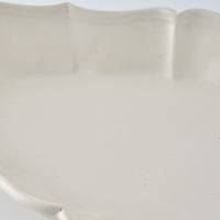 暮縞 フルールシリーズ オーバル深皿 白