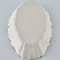 暮縞 フルールシリーズ オーバル深皿 白