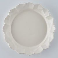 暮縞 フルールシリーズ 蓮花皿 白