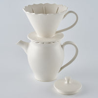 暮縞 フルールシリーズ コーヒードリッパー&サーバーA 白