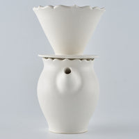 暮縞 フルールシリーズ コーヒードリッパー&サーバーA 白