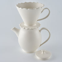 暮縞 フルールシリーズ コーヒードリッパー&サーバーB 白