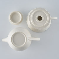 暮縞 フルールシリーズ コーヒードリッパー&サーバーB 白