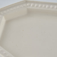 暮縞 ドットシリーズ 八角ドットリム長方形豆皿 白