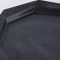 暮縞 ドットシリーズ 八角スパイラルドット中皿 黒