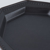 暮縞 ドットシリーズ 八角スパイラルドット小皿 黒