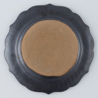 暮縞 ドットシリーズ フルールドット小皿 黒