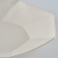 暮縞 八角シリーズ 八角スパイラルオーバル皿 白