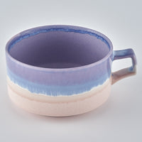 美濃焼 伸光窯 パステルジュレ スープカップ パープル×ピンク
