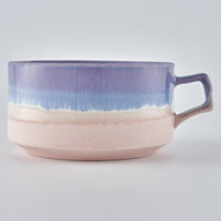 美濃焼 伸光窯 パステルジュレ スープカップ パープル×ピンク