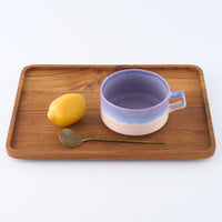 美濃焼 伸光窯 パステルジュレ スープカップ パープル×ピンク