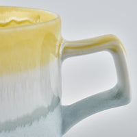 美濃焼 伸光窯 パステルジュレ スープカップ イエロー×ブルー