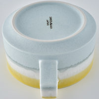 美濃焼 伸光窯 パステルジュレ スープカップ イエロー×ブルー