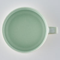 美濃焼 伸光窯 パステルジュレ スープカップ グリーン×クリーム