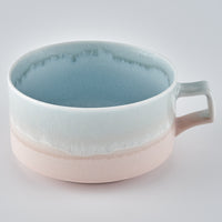 美濃焼 伸光窯 パステルジュレ スープカップ ブルー×ピンク