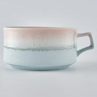 美濃焼 伸光窯 パステルジュレ スープカップ ピンク×ブルー