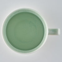 美濃焼 伸光窯 パステルジュレ スタックマグ グリーン×クリーム