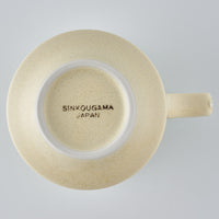 美濃焼 伸光窯 パステルジュレ スタックマグ グリーン×クリーム