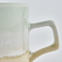 美濃焼 伸光窯 パステルジュレ スタックマグ グリーン×クリーム