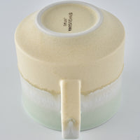 美濃焼 伸光窯 パステルジュレ スタックマグ グリーン×クリーム