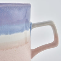 美濃焼 伸光窯 パステルジュレ スタックマグ パープル×ピンク