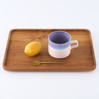 美濃焼 伸光窯 パステルジュレ スタックマグ パープル×ピンク