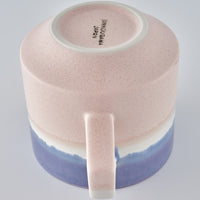 美濃焼 伸光窯 パステルジュレ スタックマグ パープル×ピンク