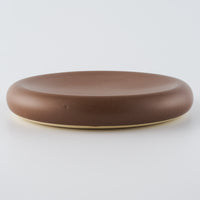 作家 堀有一郎 U-TU-RO PLATE マットブラウン(大人の焼き物オリジナルカラー) 作家 堀有一郎 陶磁器作家もの