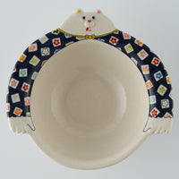 作家 島田文 クマボウル 花柄 A